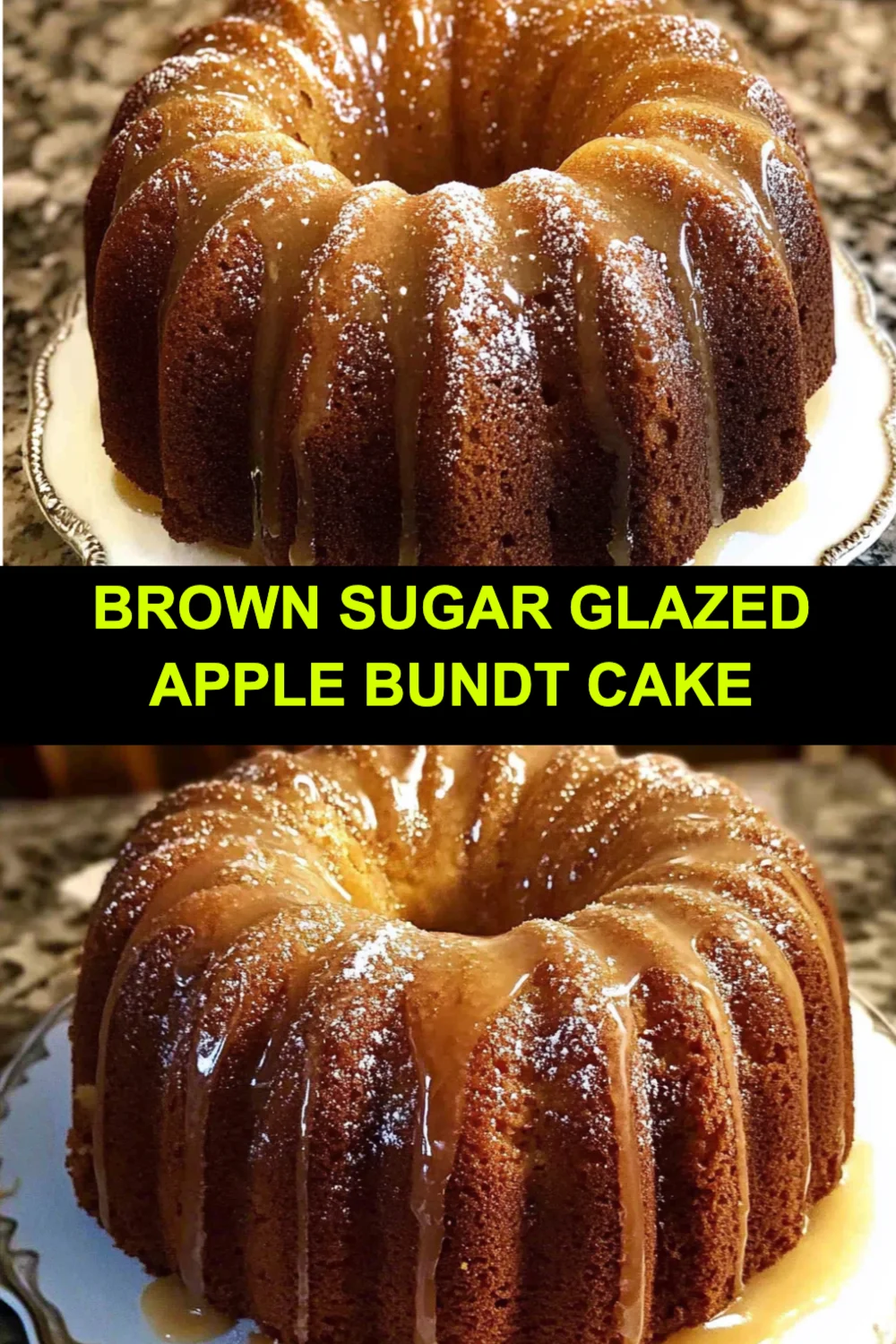 Brown Sugar Glazed Apple Bundt Cake