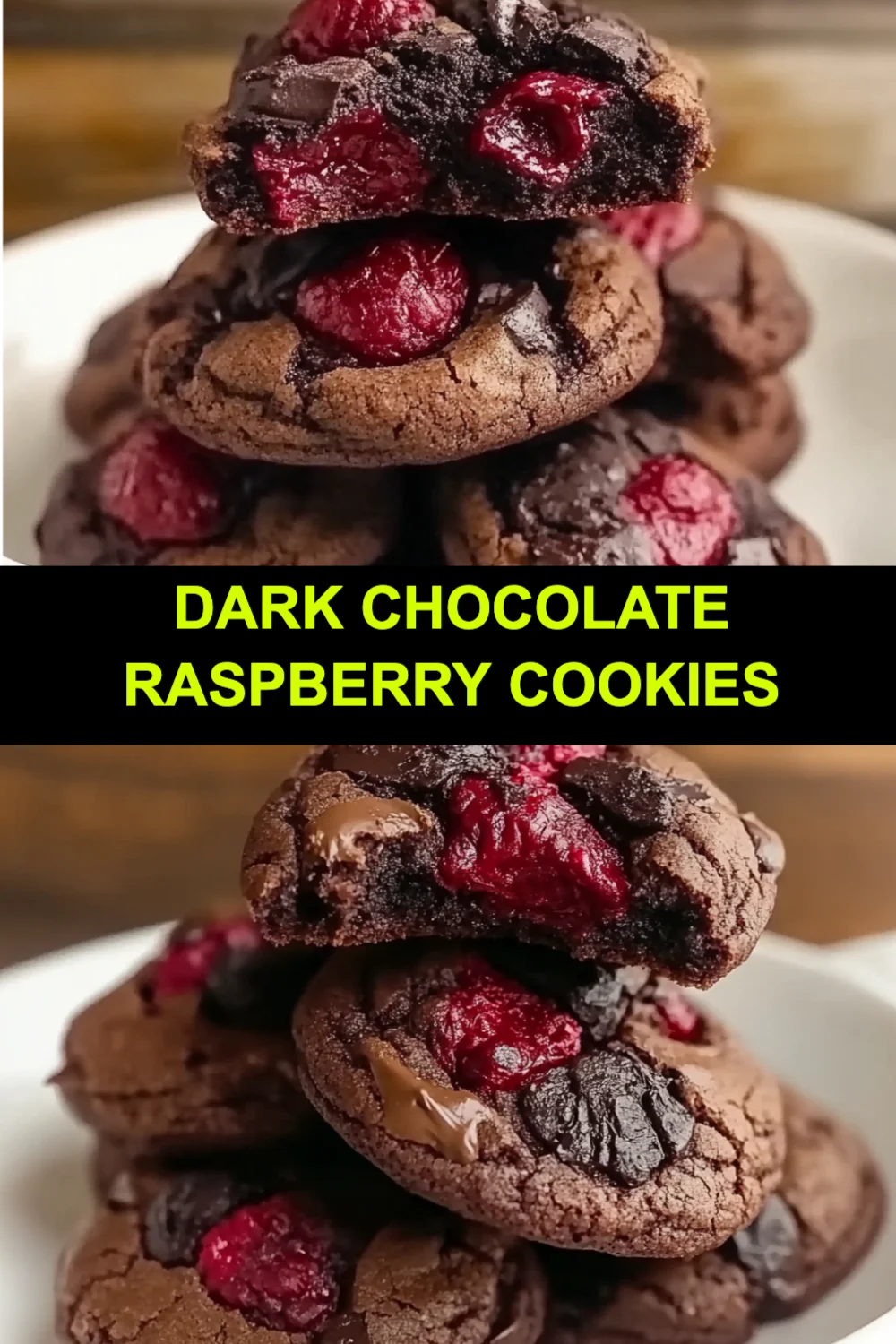 Dark Chocolate Raspberry Cookies