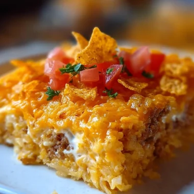 Cheesy Hashbrown Dorito Casserole Recipe