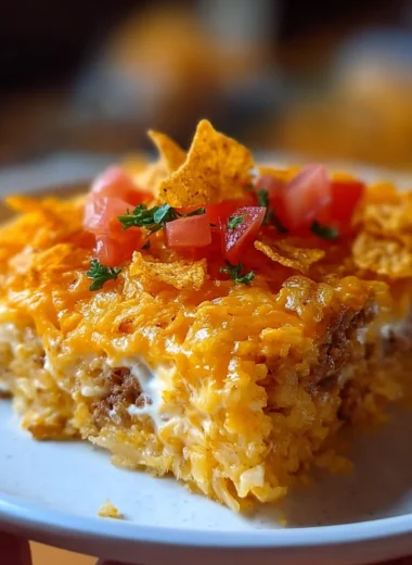 Cheesy Hashbrown Dorito Casserole Recipe