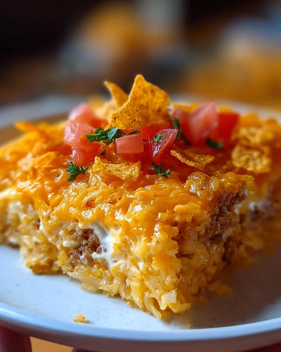 Cheesy Hashbrown Dorito Casserole Recipe