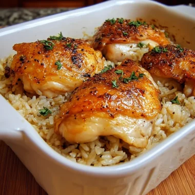 Delicious Oven Baked Chicken and Rice Recipe