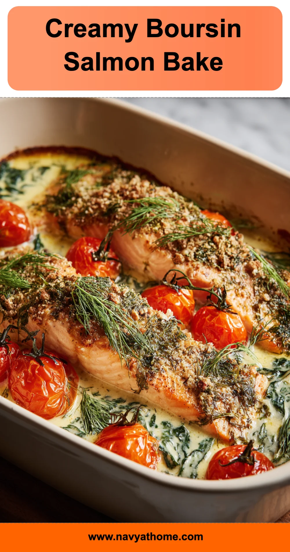 Deliciously Easy Creamy Boursin Salmon Bake Recipe