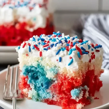 Delightful Red, White, & Blue Poke Cake Recipe