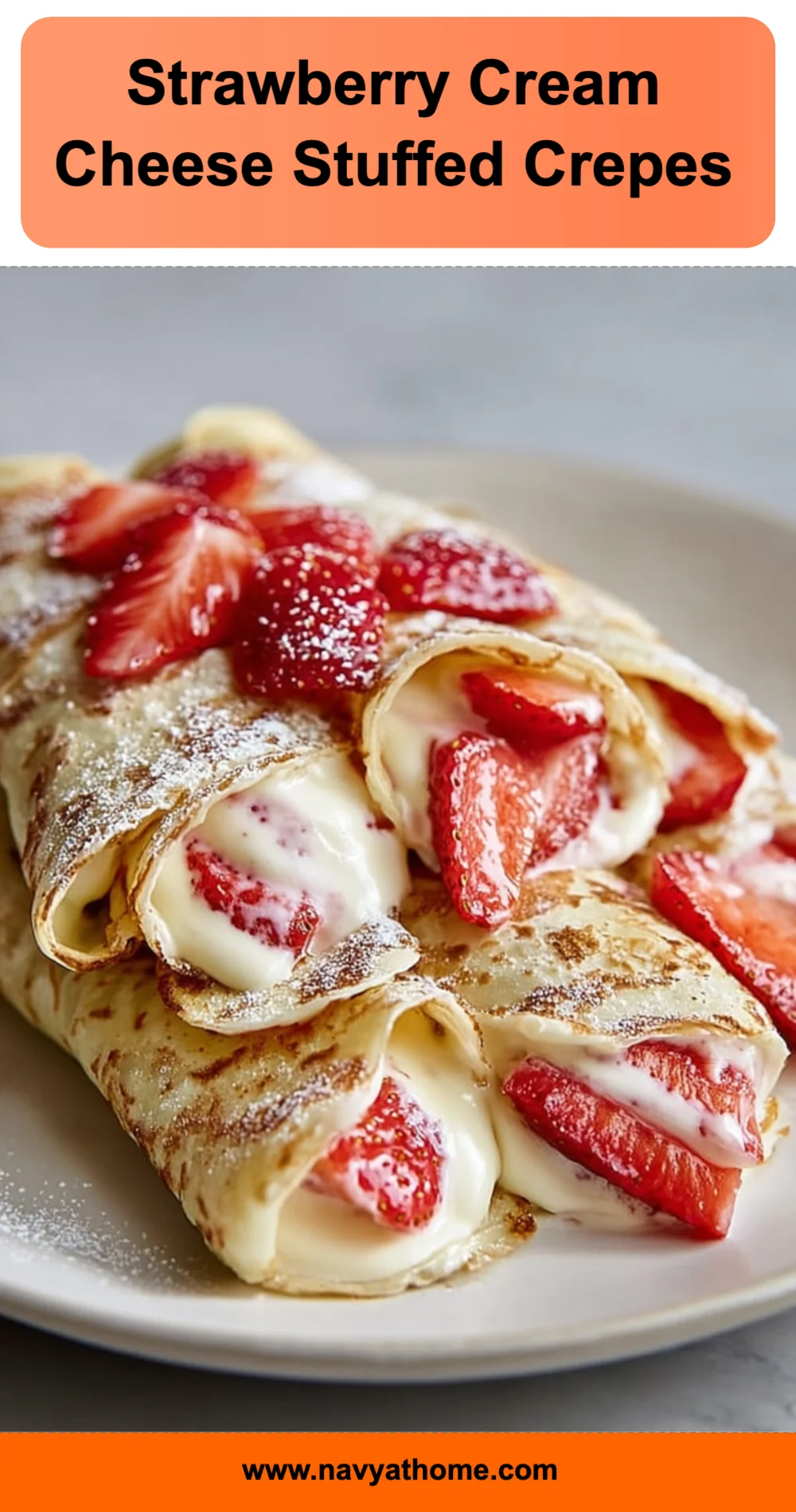 Delightful Strawberry Cream Cheese Stuffed Crepes Recipe
