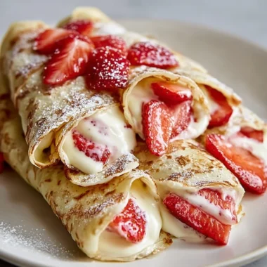 Delightful Strawberry Cream Cheese Stuffed Crepes Recipe