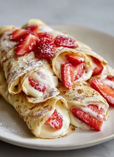 Delightful Strawberry Cream Cheese Stuffed Crepes Recipe