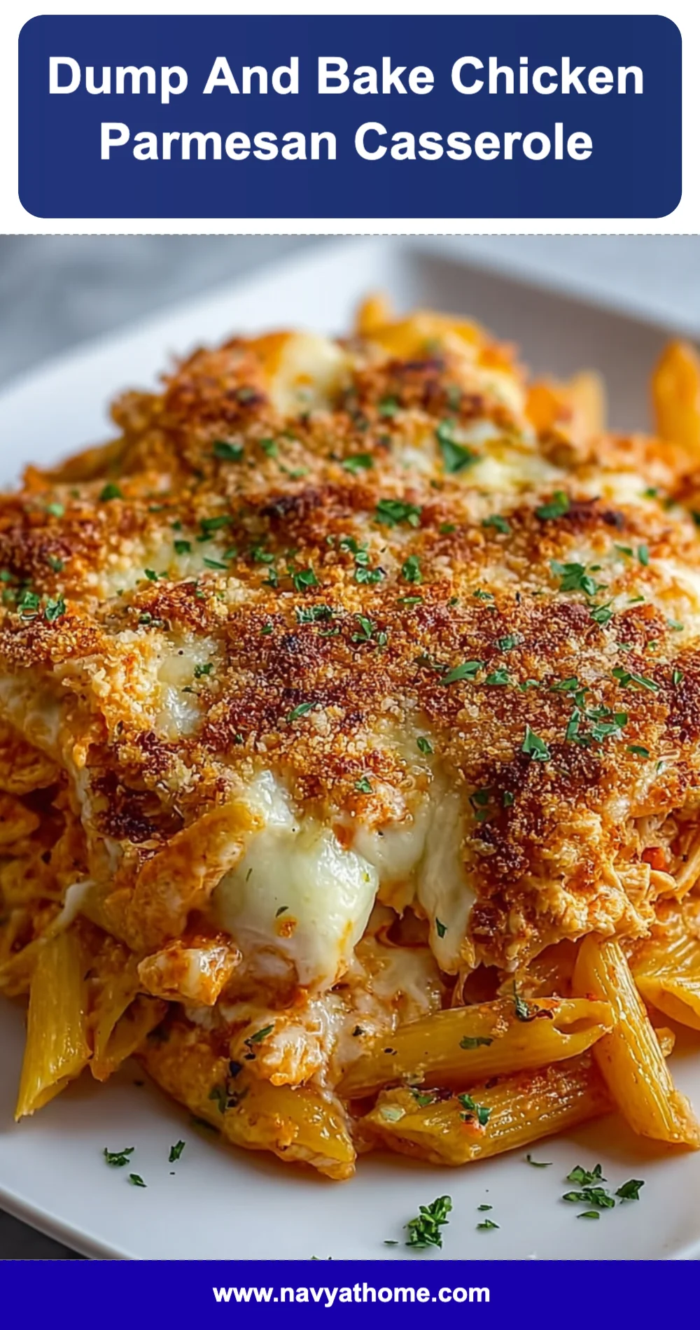Delicious Dump And Bake Chicken Parmesan Casserole Recipe