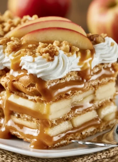 Deliciously Easy Caramel Apple Eclair Cake Recipe