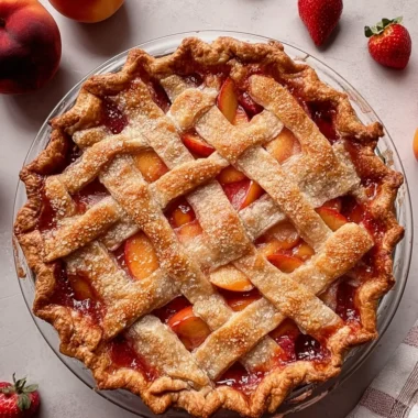 Delightful Brown Butter Strawberry Peach Pie Recipe