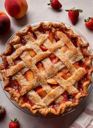 Delightful Brown Butter Strawberry Peach Pie Recipe