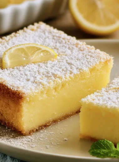 Delightful Italian Lemon Custard Cake Recipe