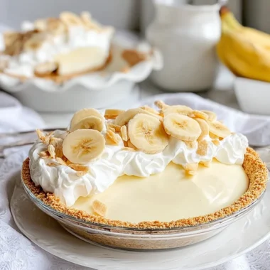 Easy No Bake Banana Pudding Pie Recipe