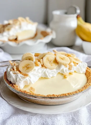 Easy No Bake Banana Pudding Pie Recipe