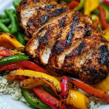 Grilled Chicken & Rainbow Peppers Power Plate Recipe