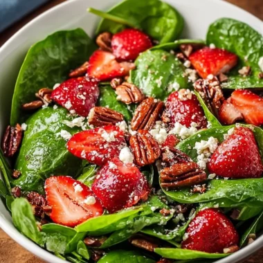 Refreshing Spinach Strawberry Salad with Pecans Recipe
