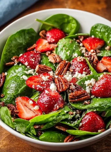 Refreshing Spinach Strawberry Salad with Pecans Recipe