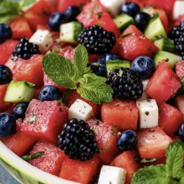 Refreshing Watermelon Blueberry Salad Recipe
