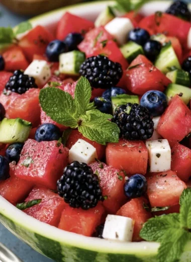 Refreshing Watermelon Blueberry Salad Recipe