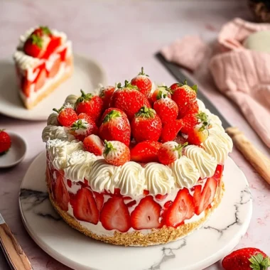 Romantic French Strawberry Cake Recipe