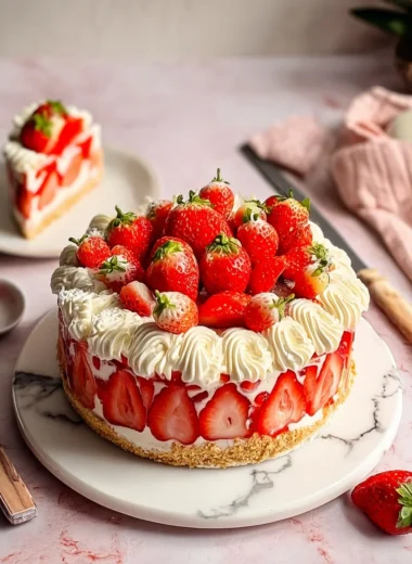 Romantic French Strawberry Cake Recipe