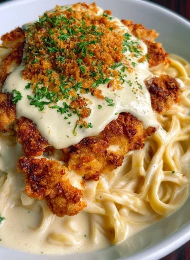 Ultimate Crispy Chicken Fettuccine Alfredo Recipe
