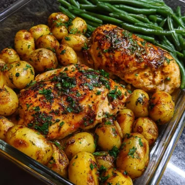 Ultimate Garlic Butter Chicken Recipe with Baby Potatoes and Green Beans