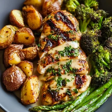 Ultimate Garlic-Herb Chicken Bowl Recipe with Roasted Potatoes and Veggies