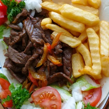 Ultimate Steak Fajita Plate with Fries & Fresh Salad Recipe