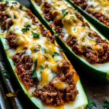 30-Minute Ground Beef Zucchini Boats Recipe