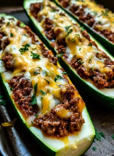 30-Minute Ground Beef Zucchini Boats Recipe