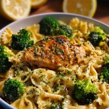 Cowboy Butter Lemon Bowtie Chicken with Broccoli Recipe