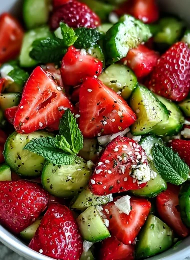 Crisp Cucumber Strawberry Salad Recipe: A Refreshing Summer Delight