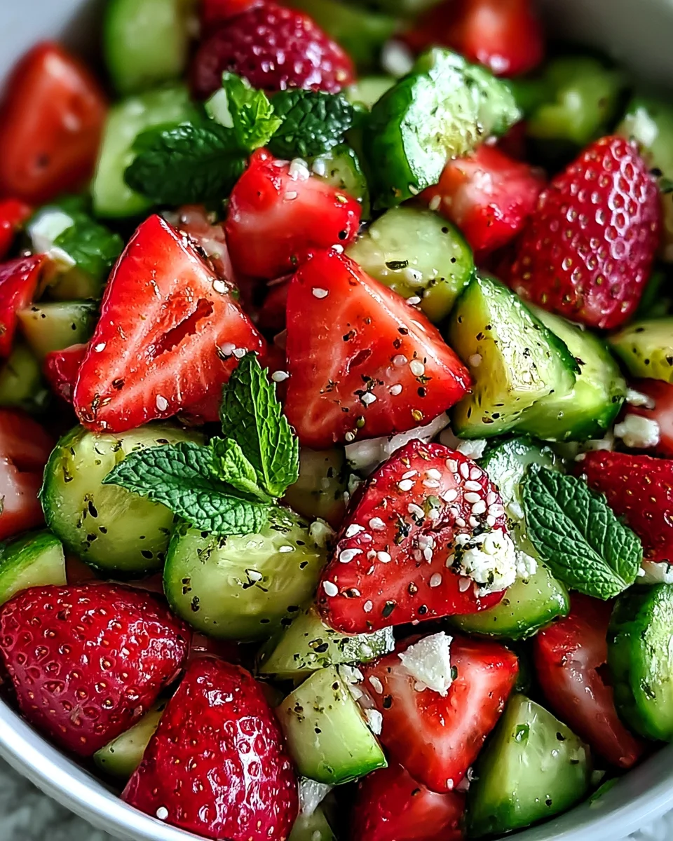 Crisp Cucumber Strawberry Salad Recipe: A Refreshing Summer Delight