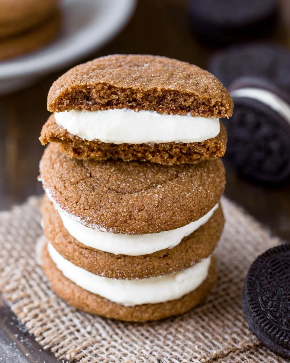 Delightfully Soft Molasses Cream Pie Cookies Recipe
