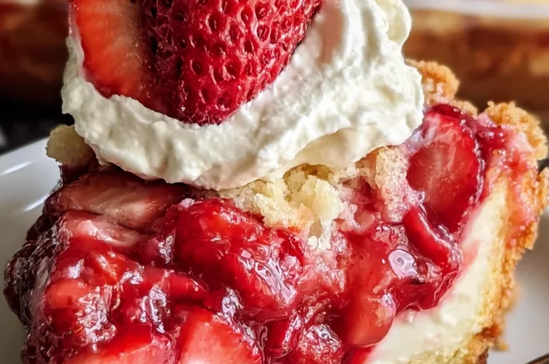 Easy Strawberry Cheesecake Dump Cake Recipe