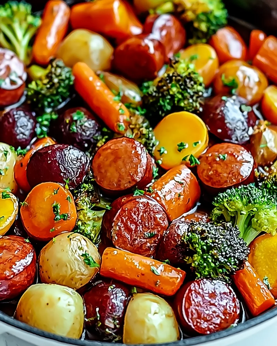 One-Pan Honey Garlic Kielbasa and Veggies Recipe