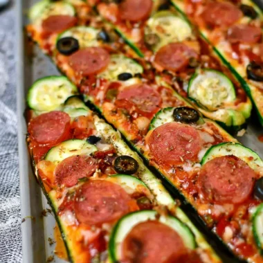 Pizza Stuffed Zucchini Boats Recipe (Healthy & Delicious!)