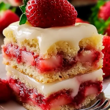 Quick and Easy Strawberry Shortcake Bars Recipe