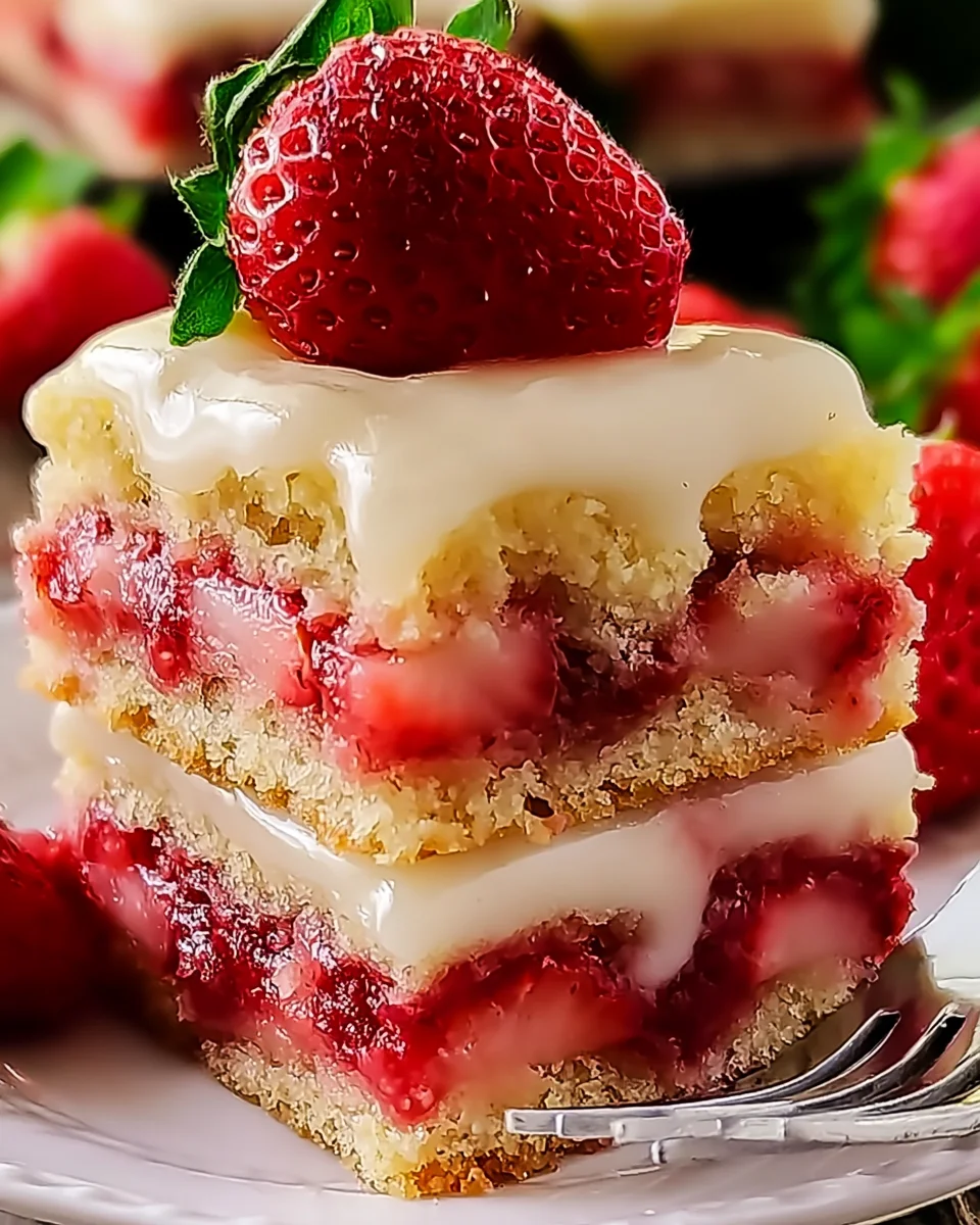 Quick and Easy Strawberry Shortcake Bars Recipe