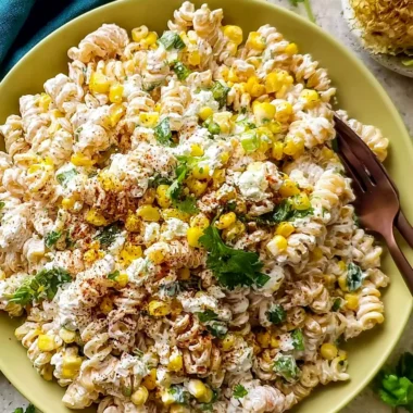 Tasty Elote Pasta Salad Recipe with Greek Yogurt