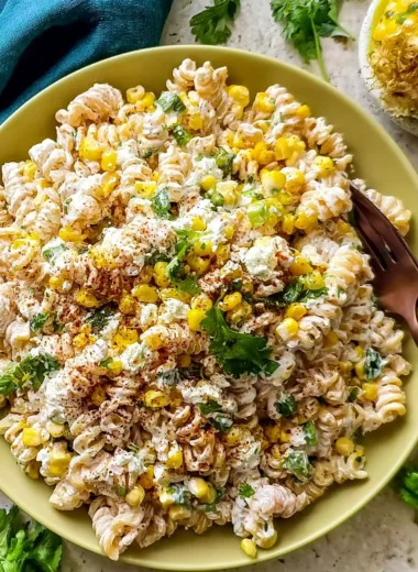 Tasty Elote Pasta Salad Recipe with Greek Yogurt