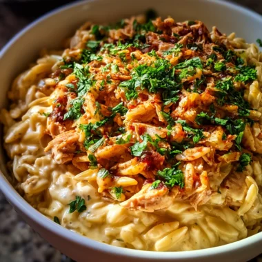 Creamy Bold BBQ Ranch White Cheddar Chicken Orzo Recipe