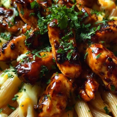 Sticky Honey Pepper Jack Chicken Pasta Recipe
